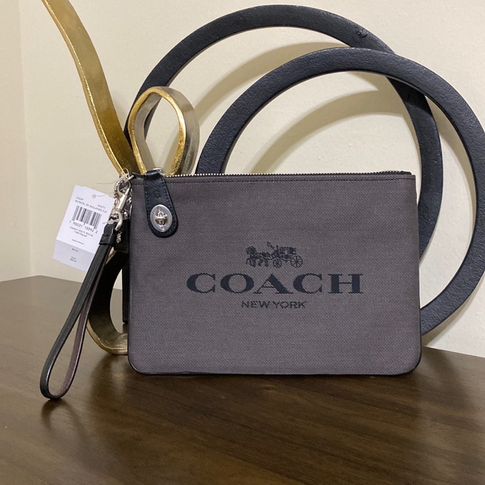 COACH Jacquard Turnlock Pouch 26 With Horse And Carriage